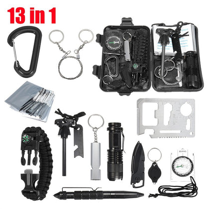 13 in 1 Outdoor Emergency Survival Kit